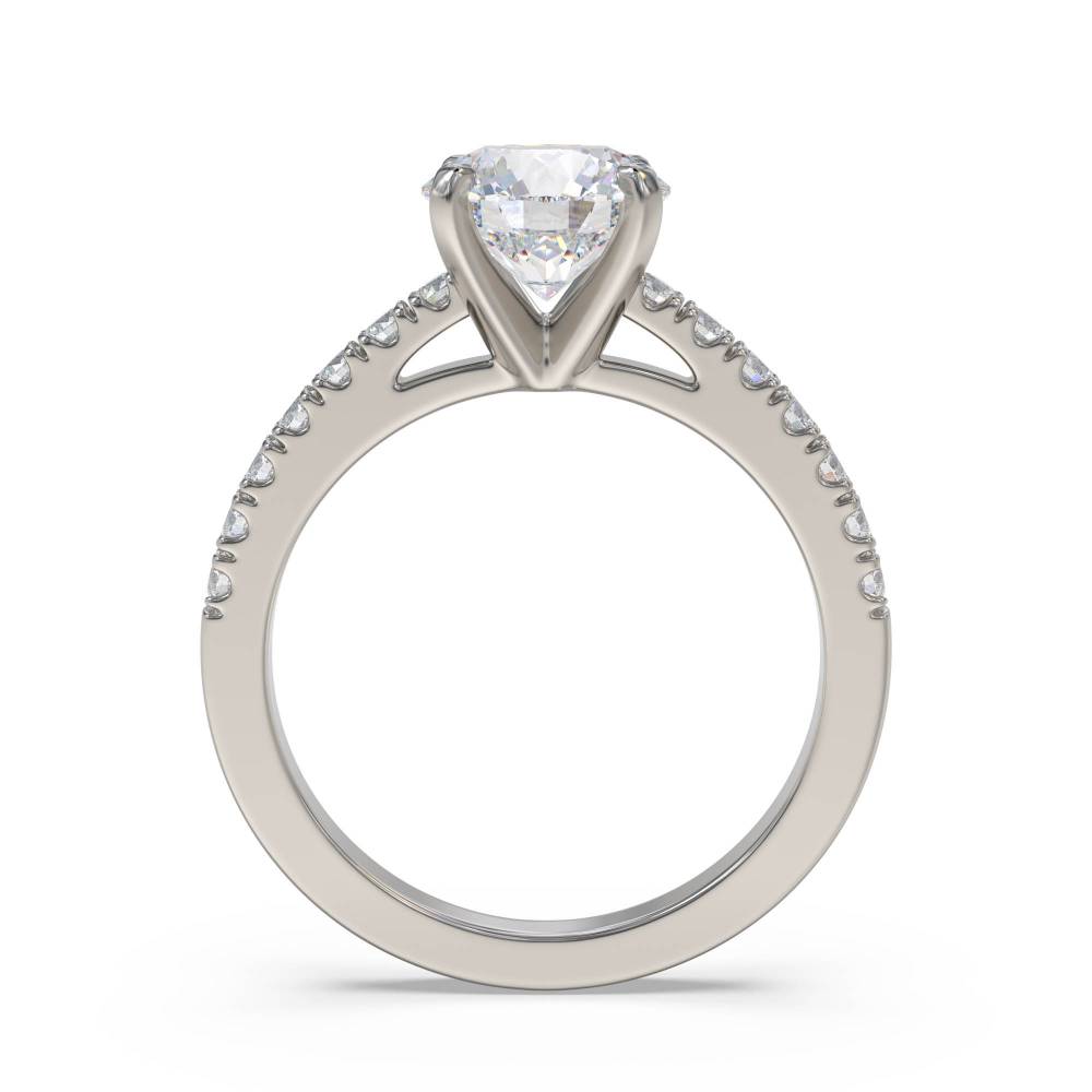 Shoulder Set Diamond Engagement Ring
 set in Platinum