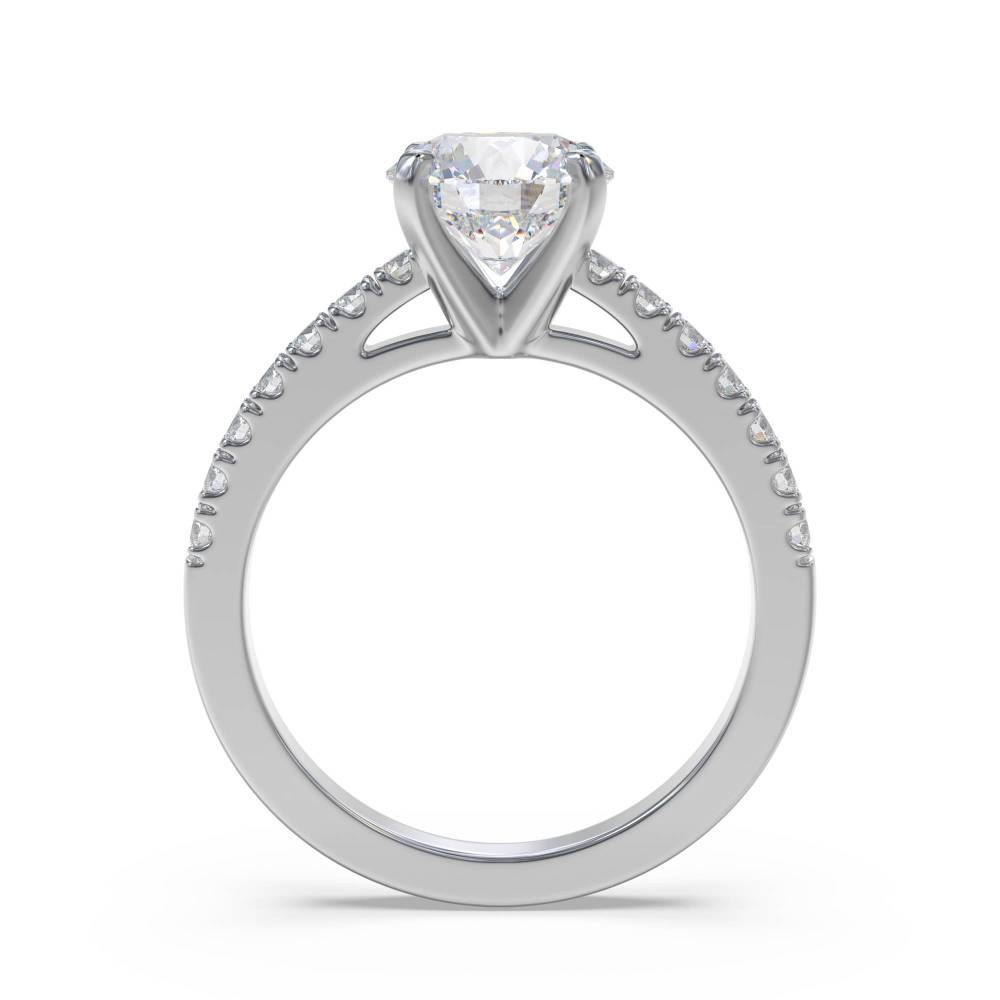 Shoulder Set Diamond Engagement Ring
 W