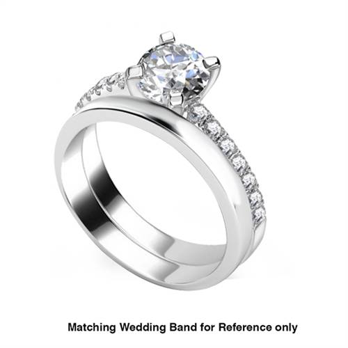 Shoulder Set Diamond Engagement Ring
 W