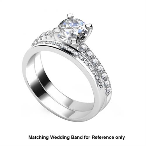 Shoulder Set Diamond Engagement Ring
 W