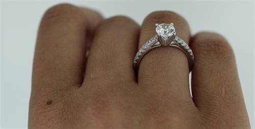 Shoulder Set Diamond Engagement Ring
 W