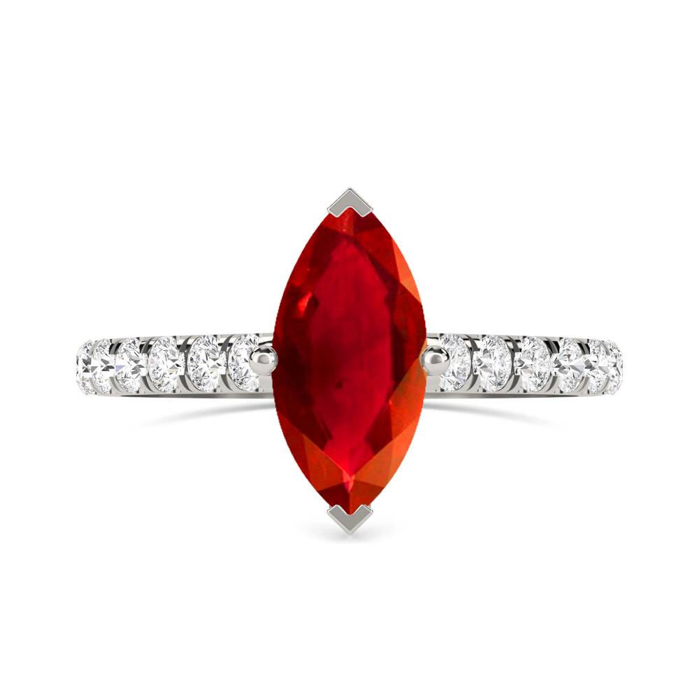 Classic Marquise Ruby Solitaire Ring Image