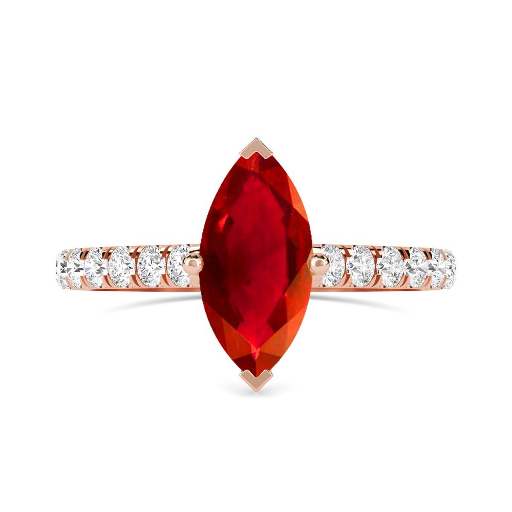 Classic Marquise Ruby Solitaire Ring Image