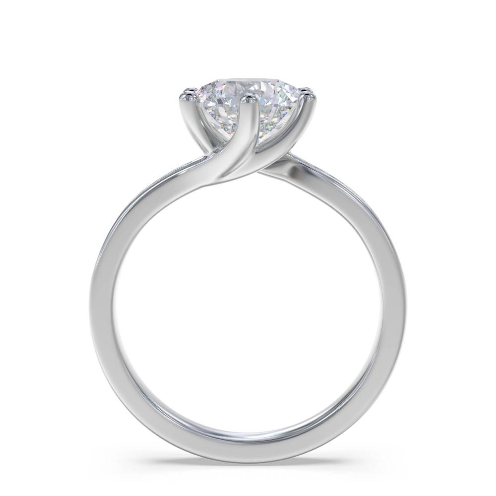 Round Diamond Shoulder Set Ring W