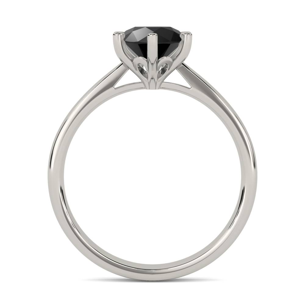 Black Diamond Solitaire Ring P