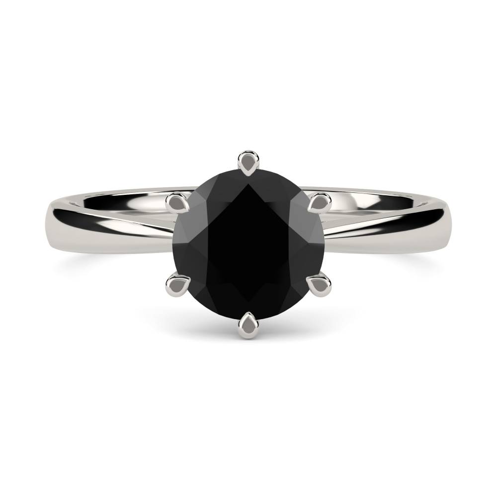 Black Diamond Solitaire Ring P