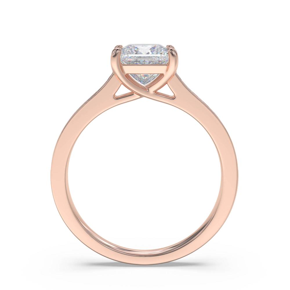 Princess Diamond Shoulder Set Ring Image