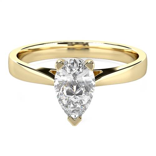 Modern Pear Diamond Engagement Ring Image