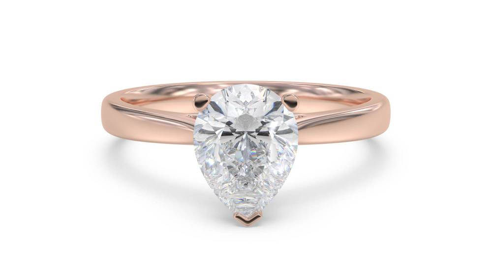 Modern Pear Diamond Engagement Ring Image