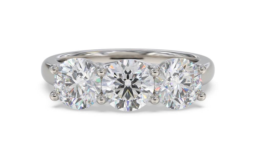 Classic Round Diamond Trilogy Ring P