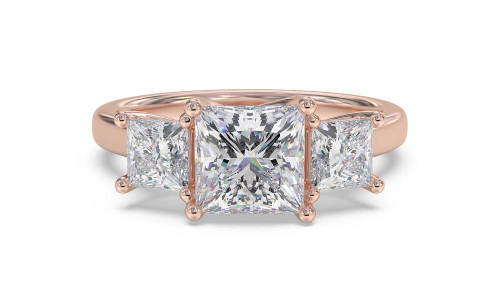Elegant Princess Diamond Trilogy Ring Image