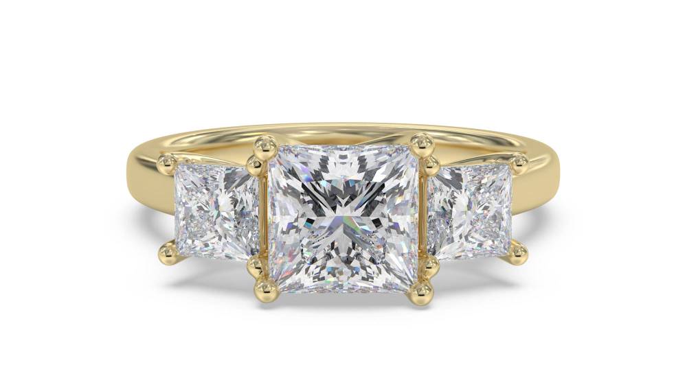 Elegant Princess Diamond Trilogy Ring Image