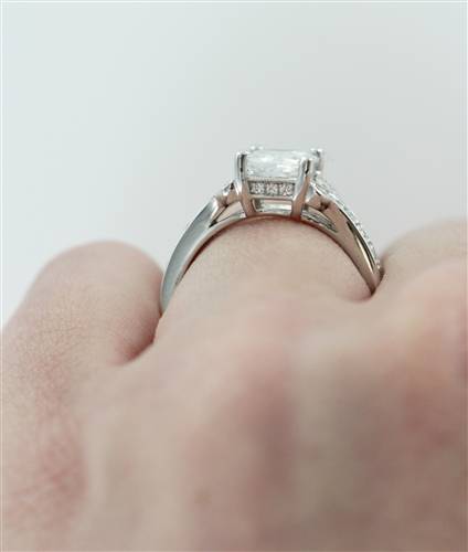 Split Shank Emerald Diamond Designer Ring Image
