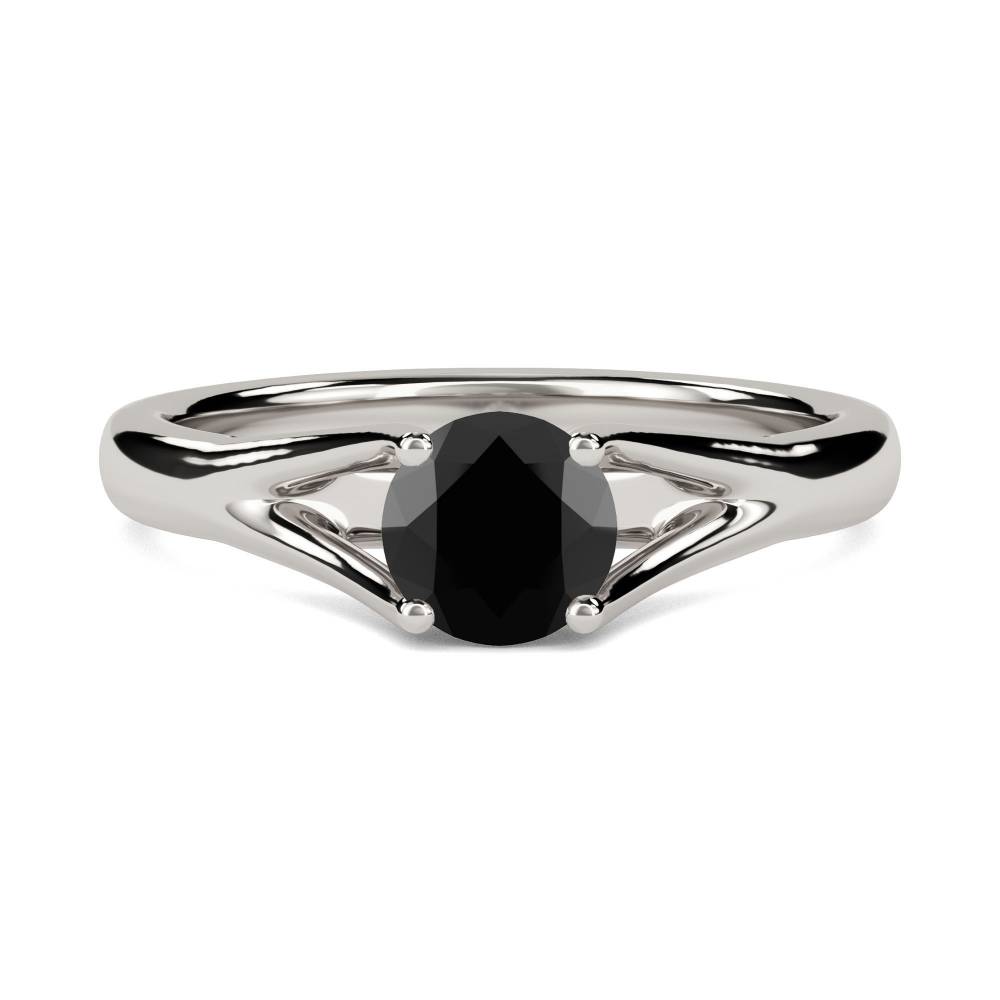 Black Diamond Solitaire Ring P