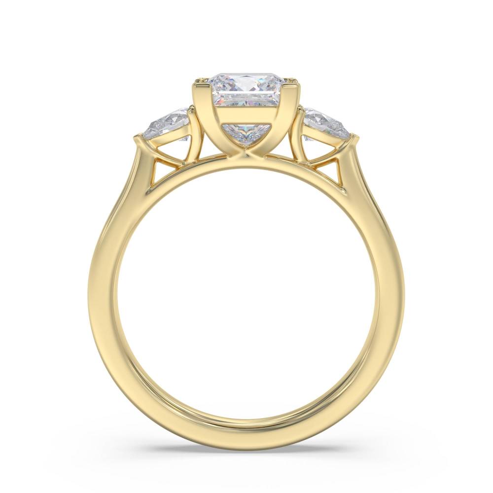 Elegant Princess & Pear Diamond Trilogy Ring Image