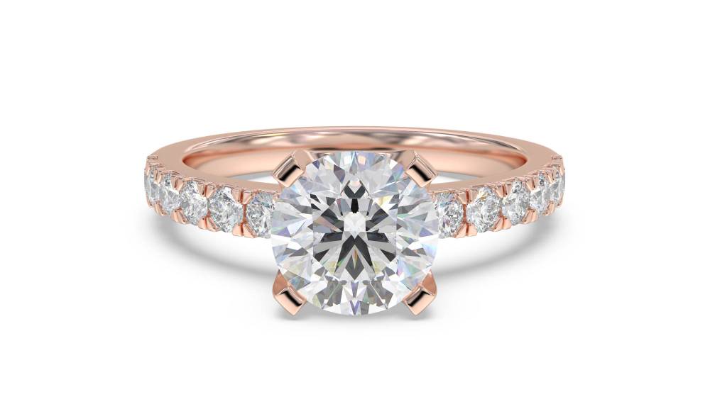 Shoulder Set Diamond Engagement Ring
 R