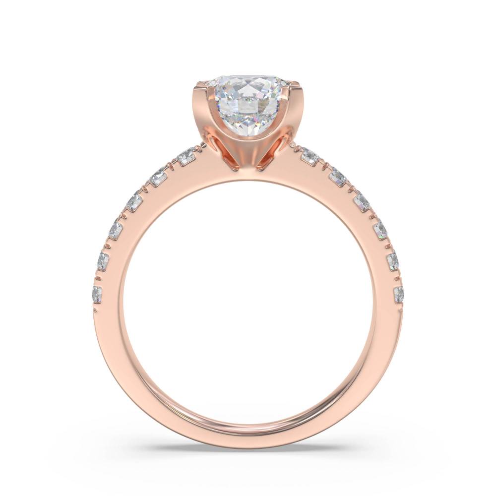 Shoulder Set Diamond Engagement Ring
 R