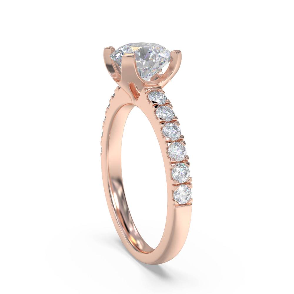 Shoulder Set Diamond Engagement Ring
 R