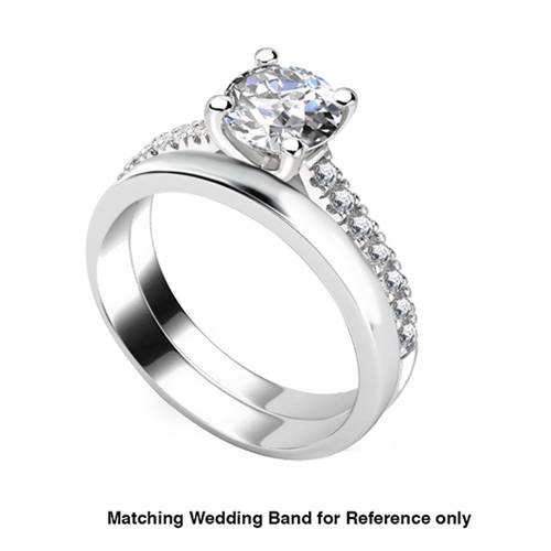 Shoulder Set Diamond Engagement Ring
 W