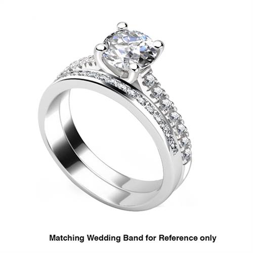 Shoulder Set Diamond Engagement Ring
 W