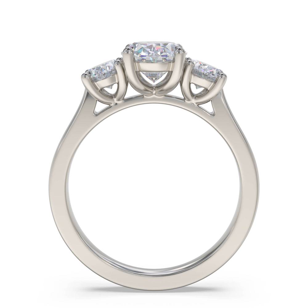 Elegant Oval Diamond Trilogy Ring P