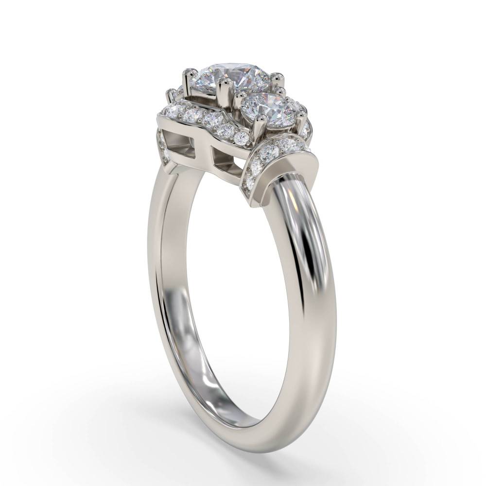 Modern Round Diamond Designer Ring P