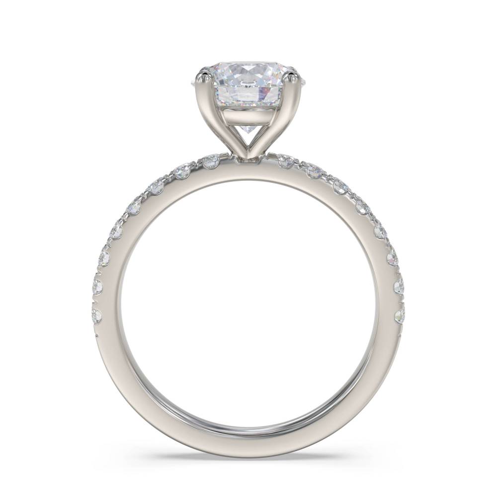 Round Diamond Shoulder Set Ring P