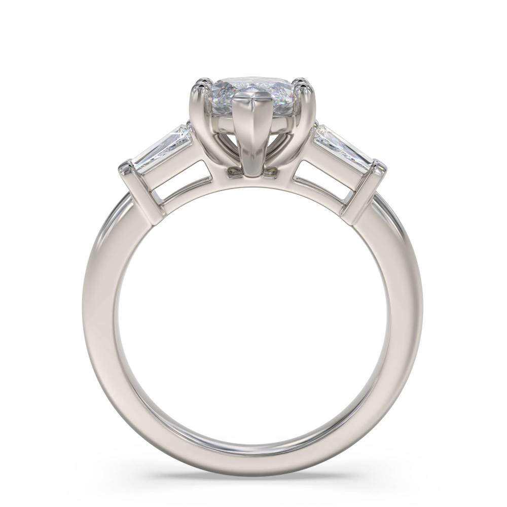 Modern Marquise & Baguette Diamond Trilogy Ring Image
