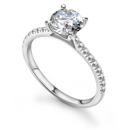 Shoulder Set Diamond Engagement Ring W