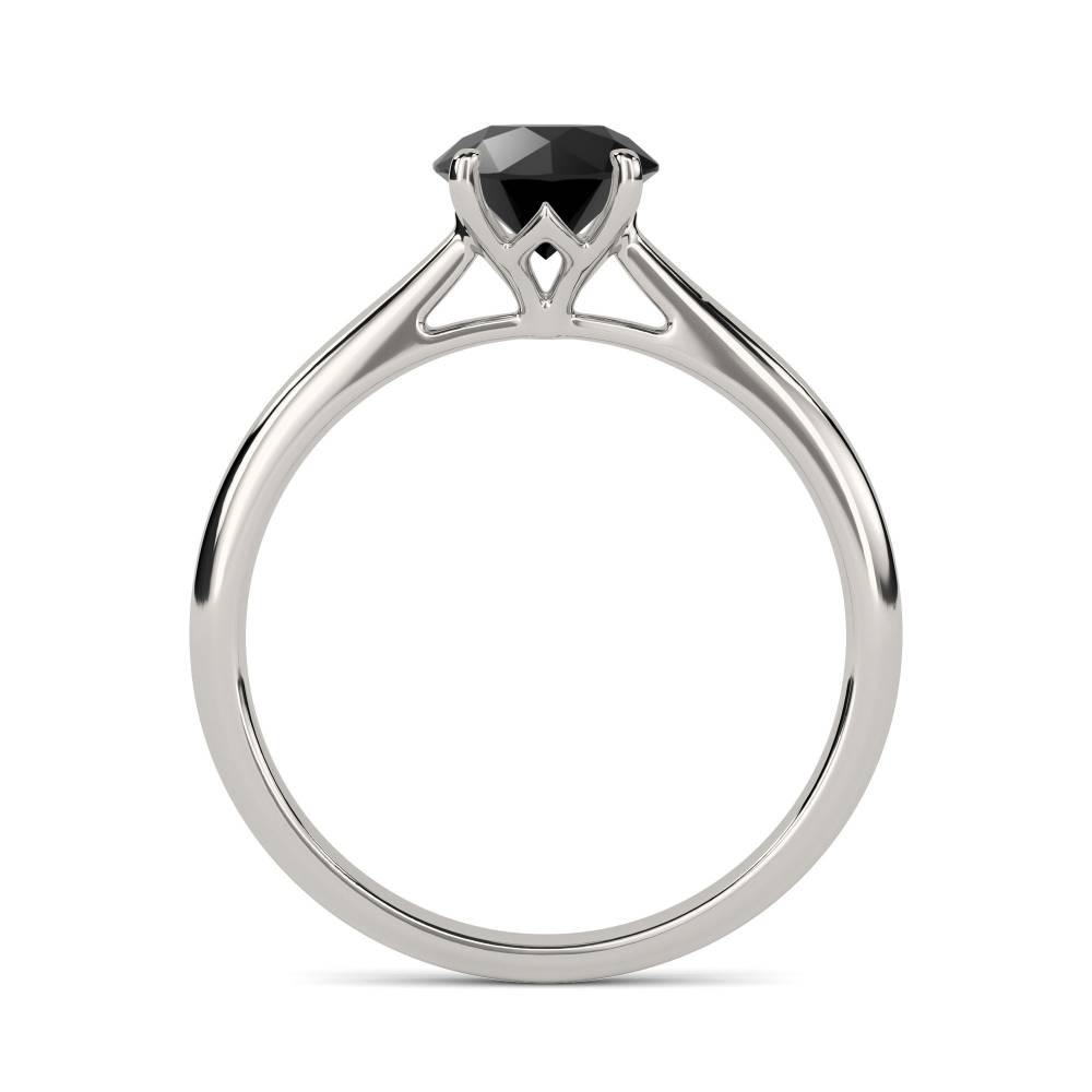 Black Diamond Solitaire Ring P