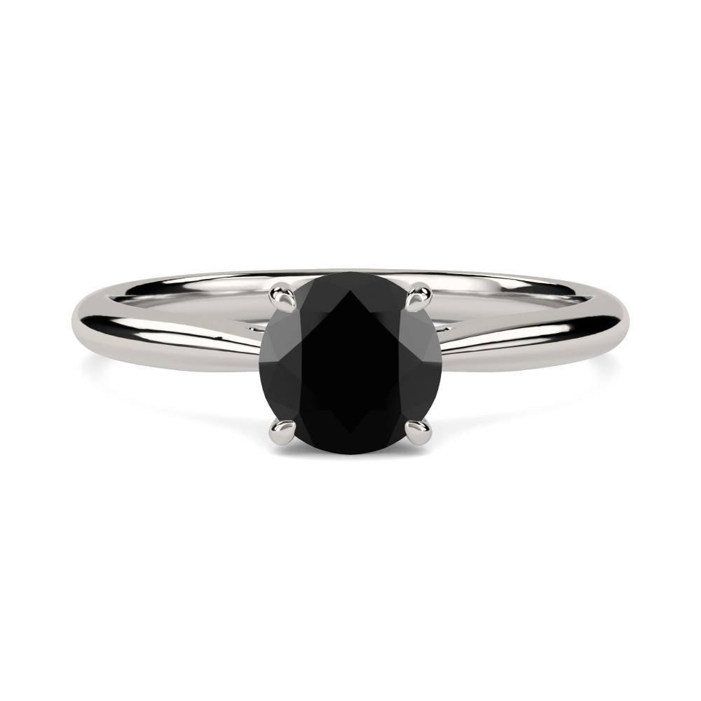 Black Diamond Solitaire Ring P