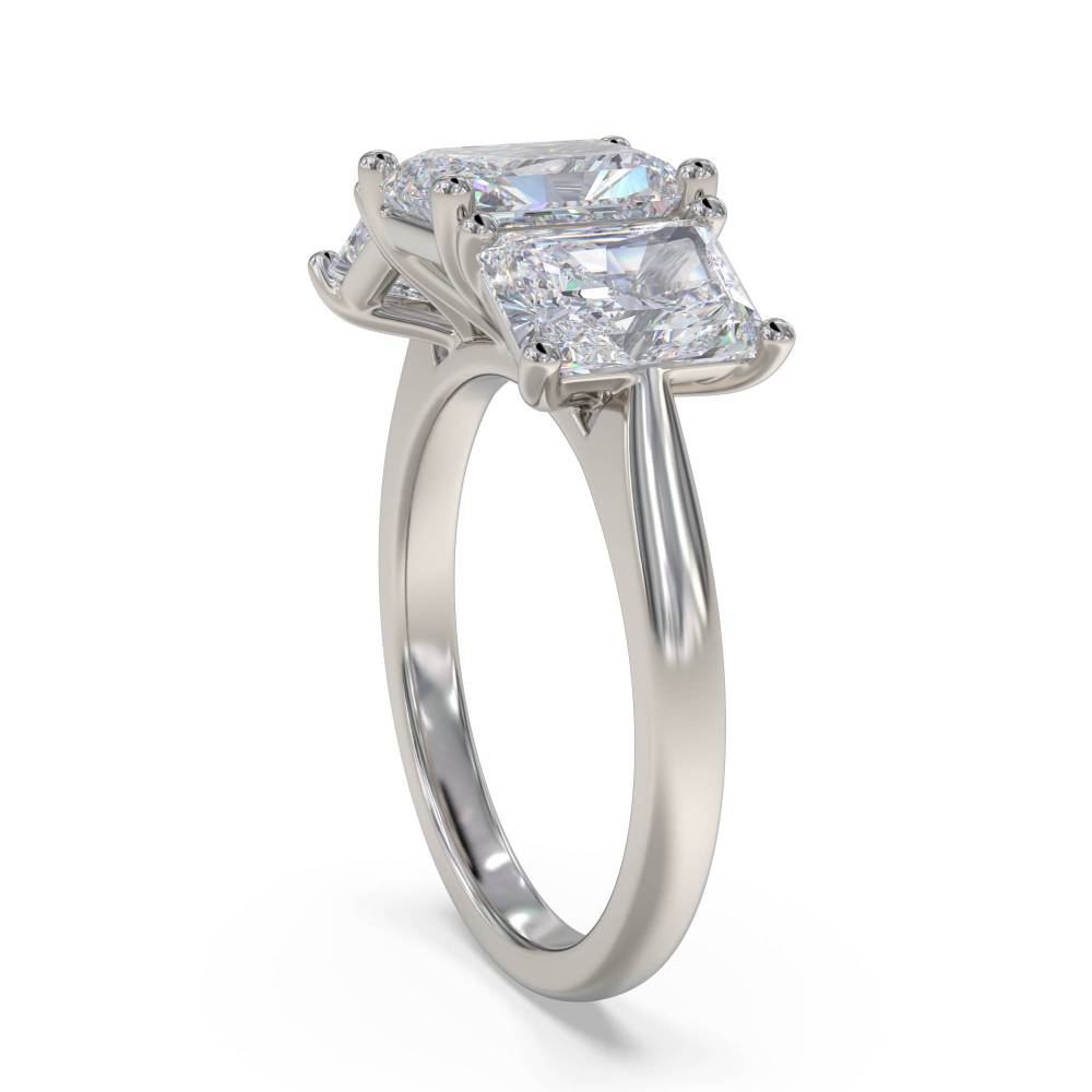 Radiant Diamond Trilogy Ring Image