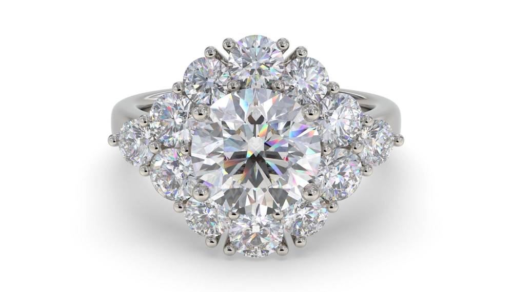 Round Diamond Designer Ring P