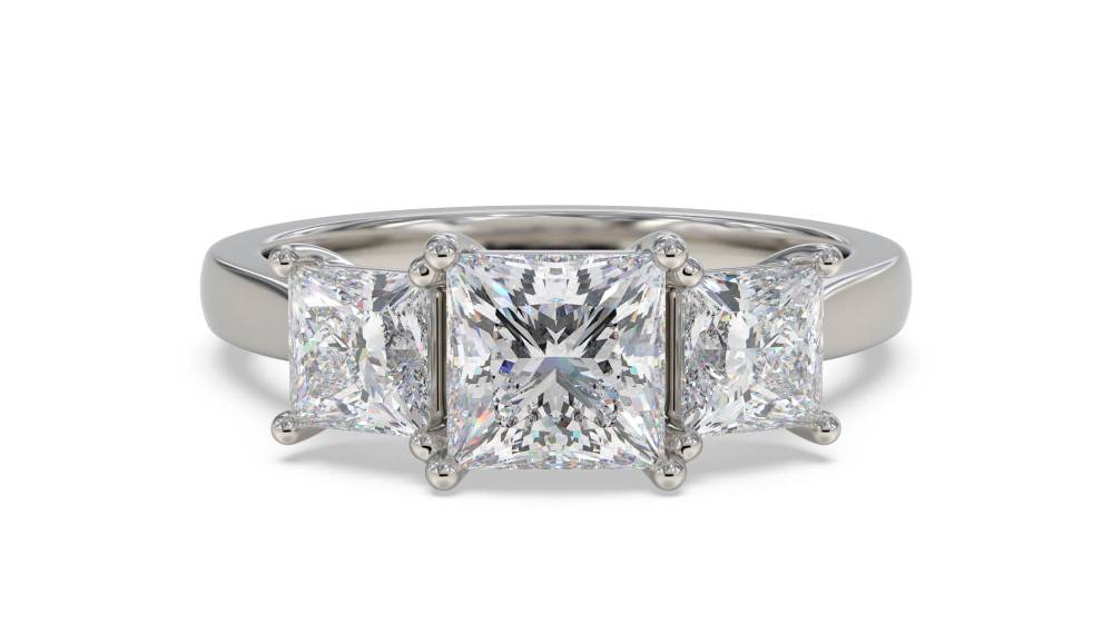 Classic Princess Diamond Trilogy Ring
 Image