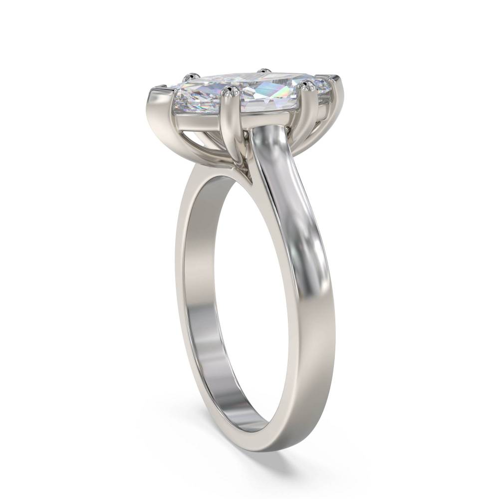 Marquise Diamond Engagement Ring set in Platinum