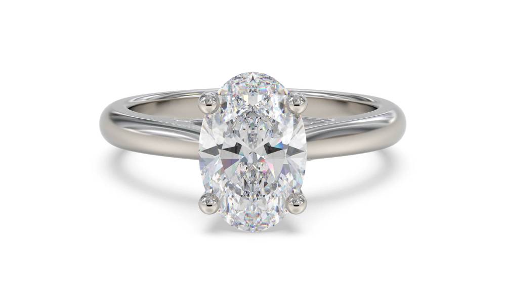 Modern Oval Diamond Engagement Ring P