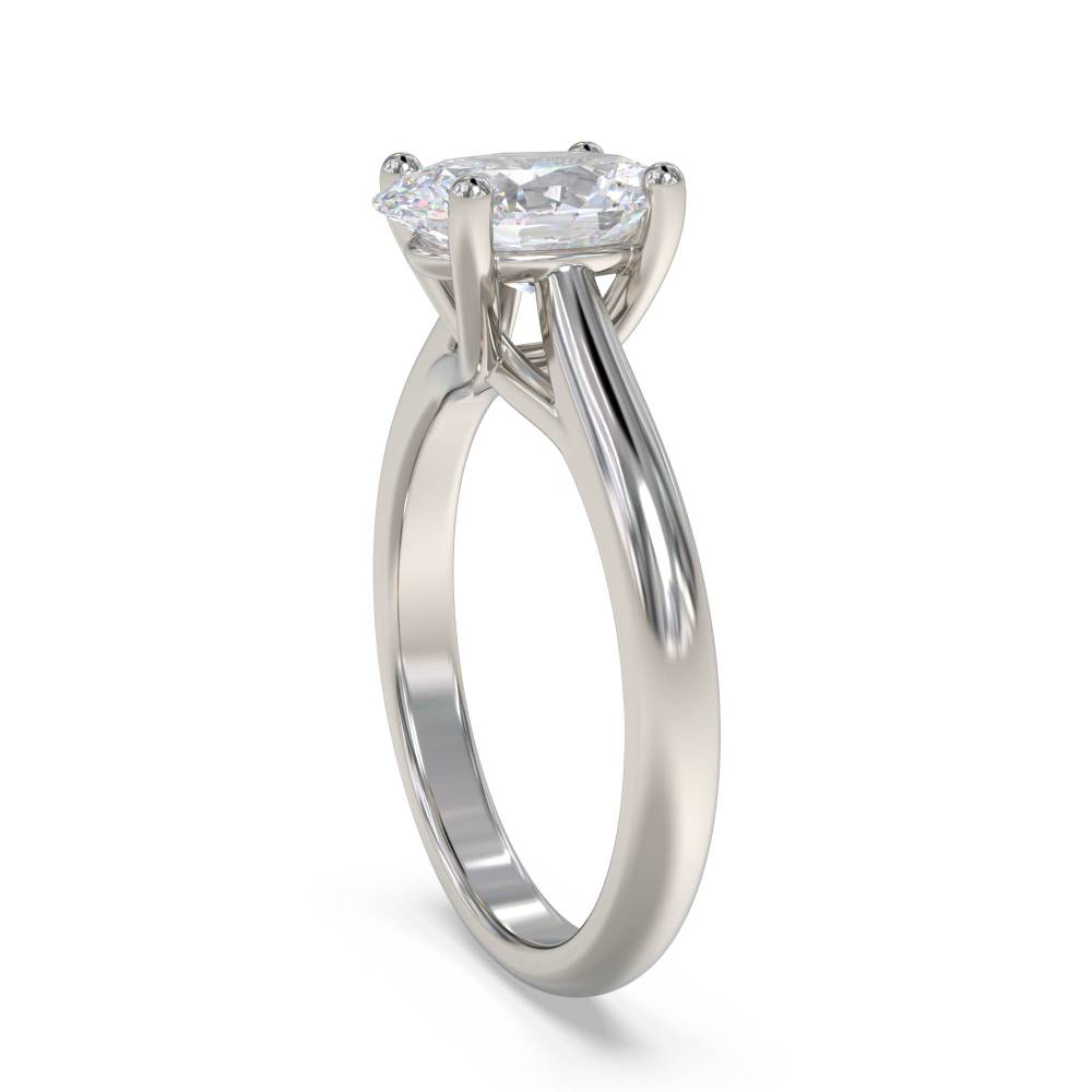 Modern Oval Diamond Engagement Ring P