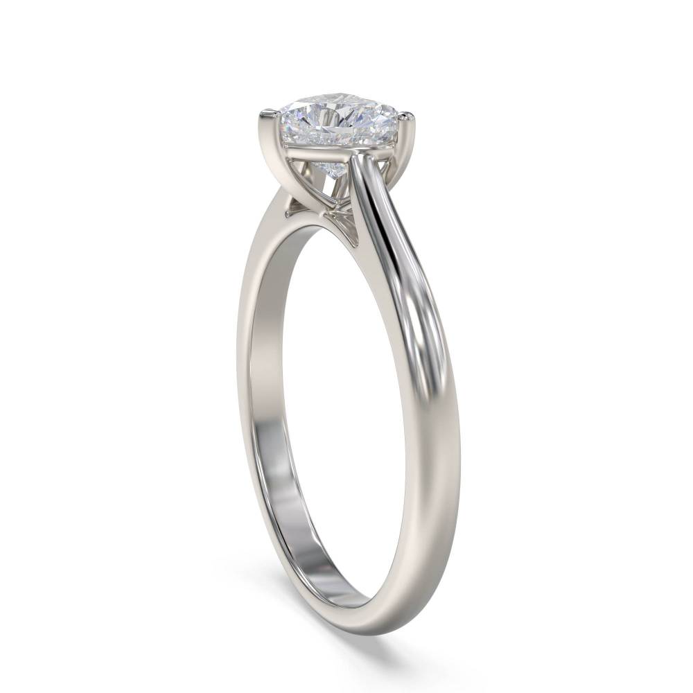 Classic Heart Diamond Engagement Ring set in Platinum