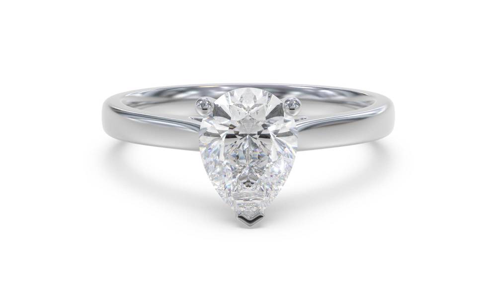 Classic Pear Diamond Engagement Ring Image