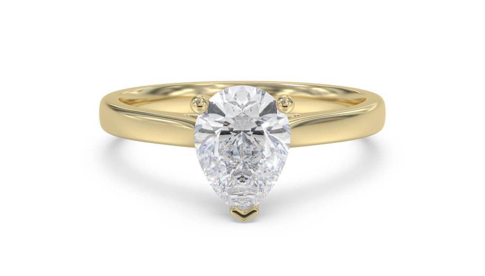 Classic Pear Diamond Engagement Ring Image