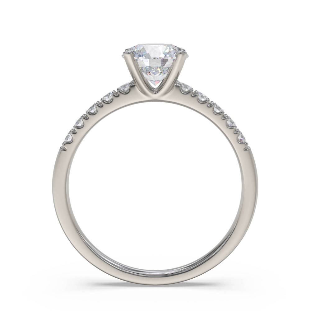 Round Diamond Shoulder Set Ring Image