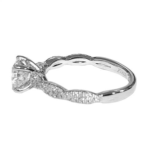 Round Diamond Shoulder Set Ring Image