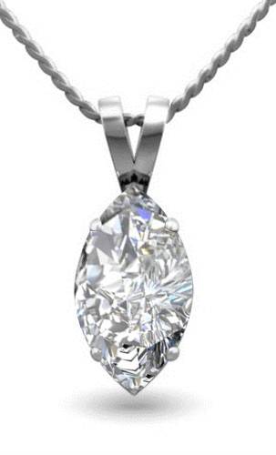 Marquise Diamond Solitaire Pendant P