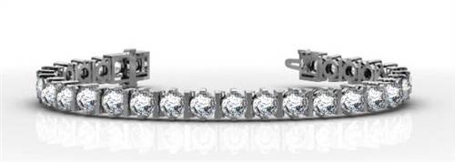 Unique Modern Round Diamond Tennis Bracelet W