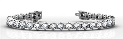 Classic Round Diamond Tennis Bracelet W