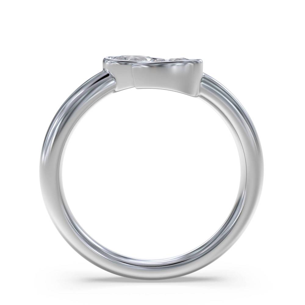 2 Stone Toi Et Moi Diamond Ring set in White Gold