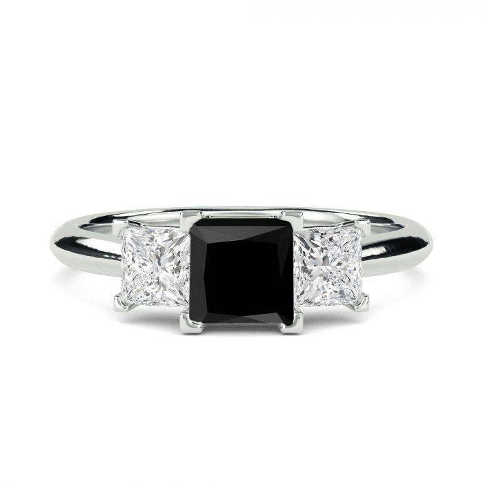 Princess Black Diamond Trilogy Ring P