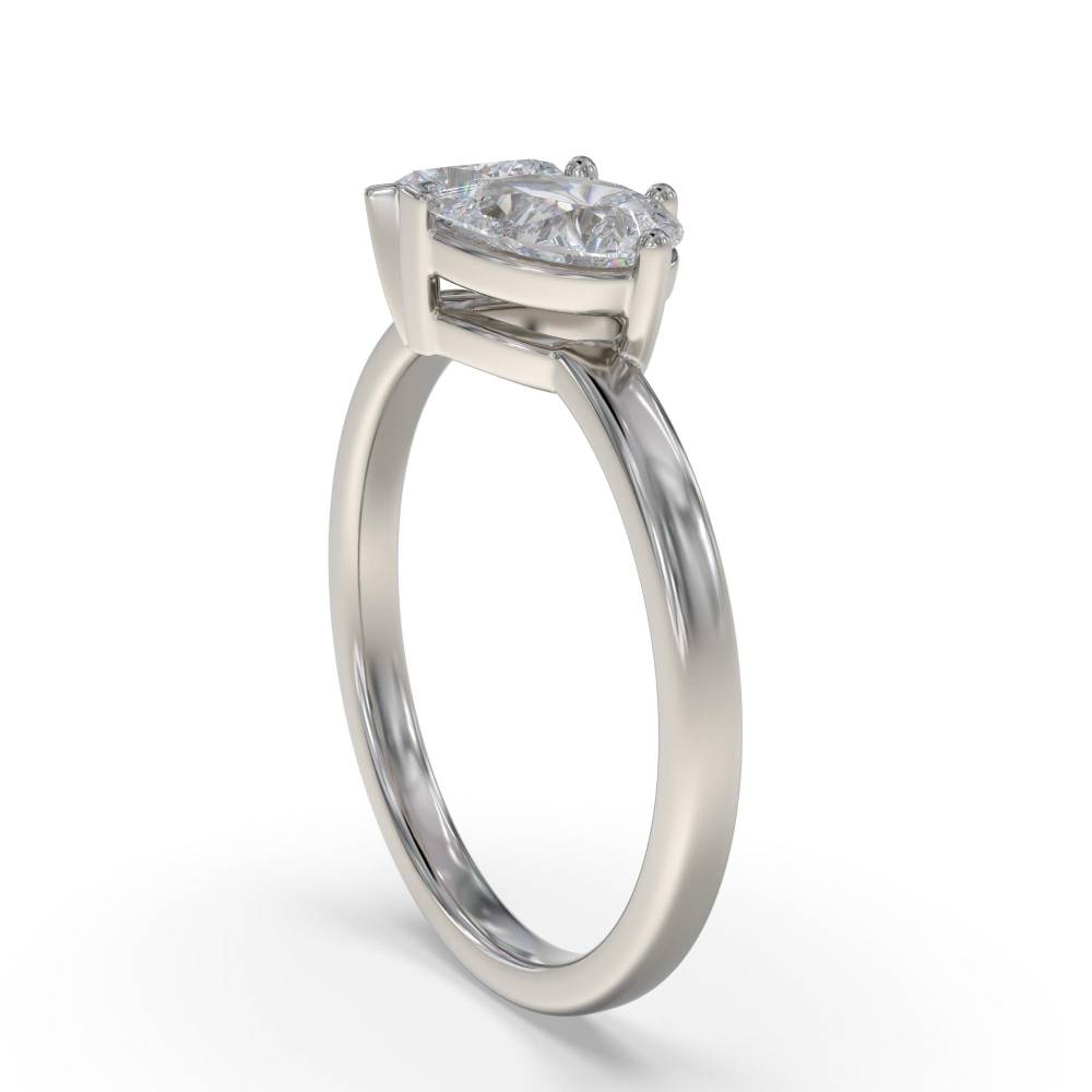 Heart & Pear Two Stone Diamond Ring P