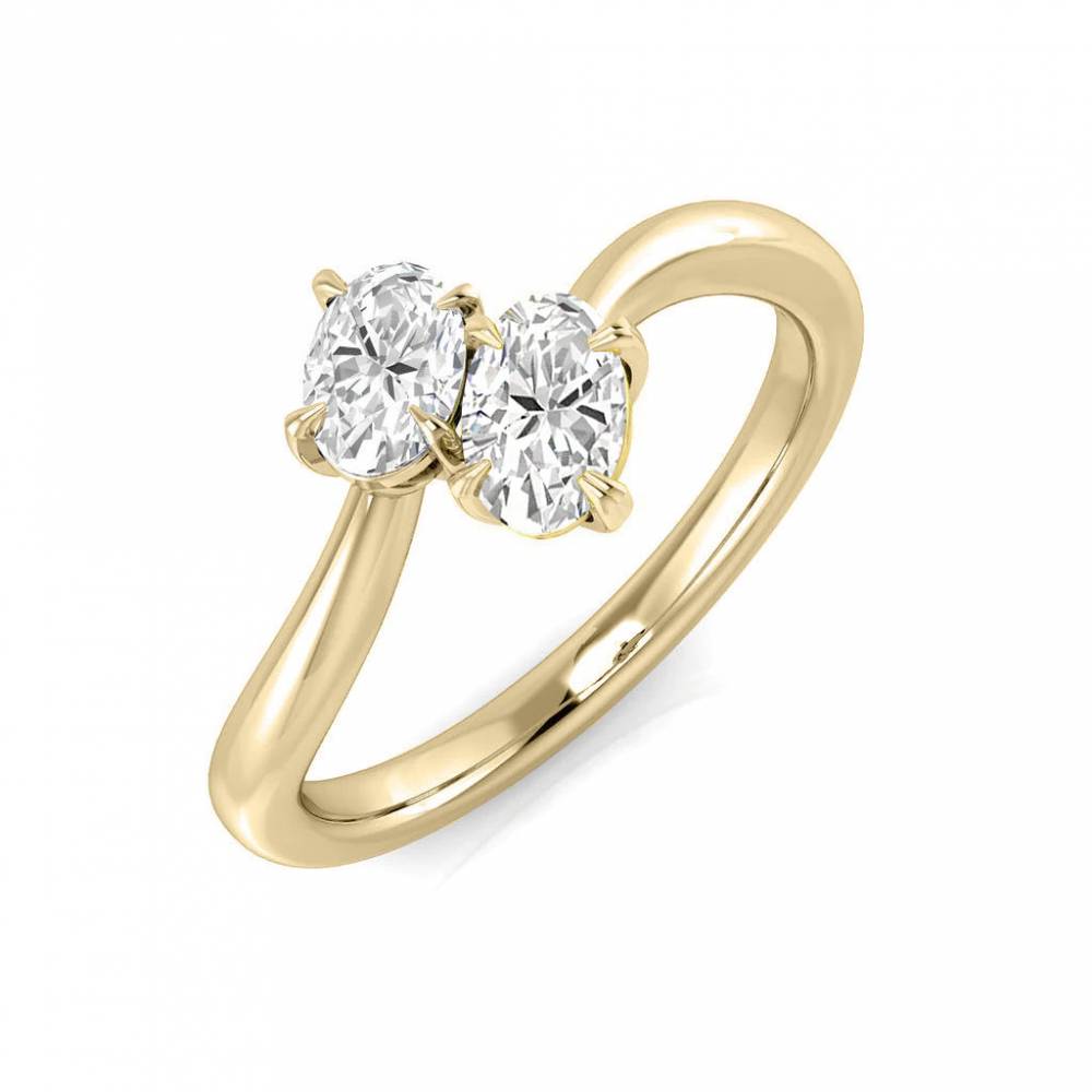 Oval Two Stone Diamond Ring Image