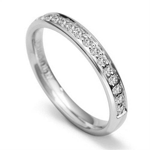 2.5mm Round Diamond 60% Wedding Ring P